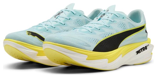 Zapatillas de running Puma Deviate Nitro Elite 4 azul/amarillo para hombre