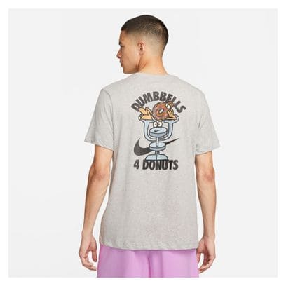 Camiseta de manga corta Nike Dri-Fit Dumbbells Donuts Gris
