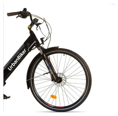 Vélo de ville électrique Urbanbiker Sidney 23 28"  noir  540 Wh (36 V 15 Ah)