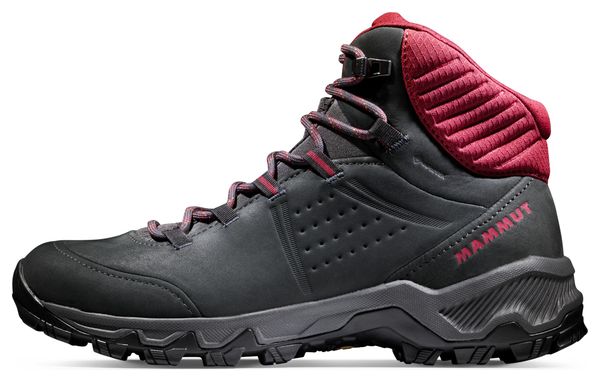 Zapatos de senderismo Mammut Nova IV Mid Gore-Tex Negro/Rojo Mujer