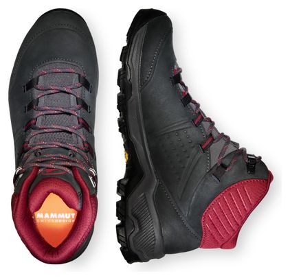 Zapatos de senderismo Mammut Nova IV Mid Gore-Tex Negro/Rojo Mujer