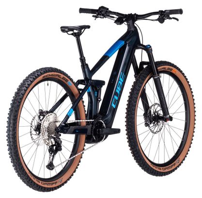 Cube Stereo Hybrid 140 HPC SLX 750 Suspensión total eléctrica MTB Shimano Deore XT 12S 750 Wh 29'' Azul líquido 2024