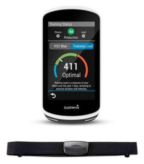 Compteur GPS Garmin Edge 1030 avec une Ceinture Garmin Cardio-fréquencemètre Textile 