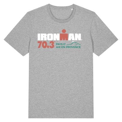 T-Shirt Manches Courtes Ironman 70.3 En Provence Aix Courtes Gris Homme