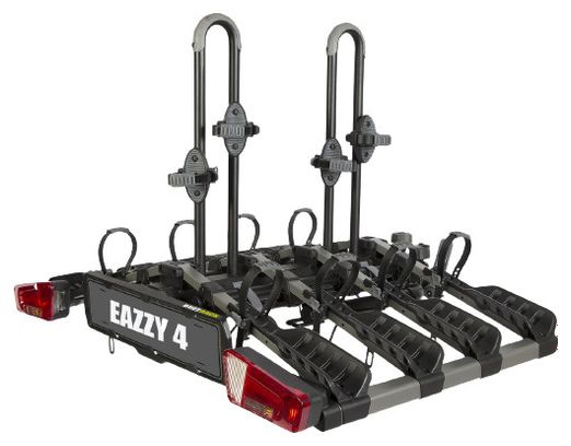 Buzz Rack Eazzy 4 Towbar Bike Rack 13 Pins - 4 Bikes Black 