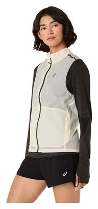 Giacca senza maniche Asics Metarun Packable Beige Donna