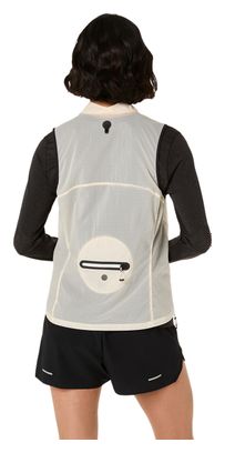 Giacca senza maniche Asics Metarun Packable Beige Donna