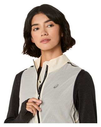 Giacca senza maniche Asics Metarun Packable Beige Donna
