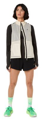 Giacca senza maniche Asics Metarun Packable Beige Donna