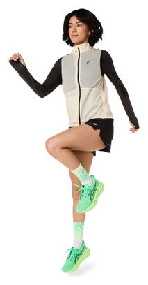 Giacca senza maniche Asics Metarun Packable Beige Donna
