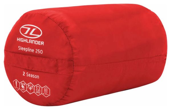 Couverture de sac de couchage Highlander modèle Sleepline 250 5°C-Rouge