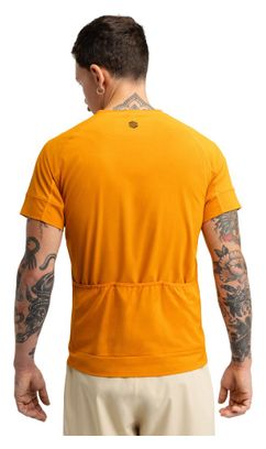 Maillot manches courtes cyclotourisme homme Cyclisme Pilgrim Orange Orange