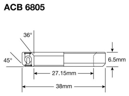 Roulement de jeu de direction Enduro Bearings Acb 6805 Ss - 27 15X38X6 5 (36X45°)