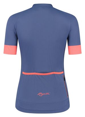 Maillot Manches Courtes Velo Rogelli Modesta - Femme - Bleu/Corail