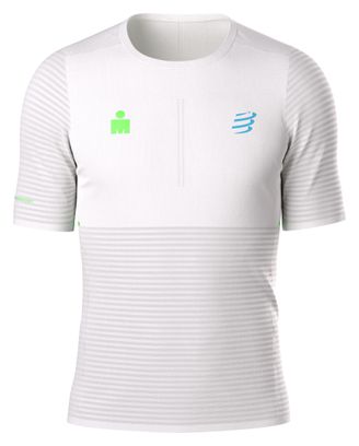 Maglietta Compressport Pro Racing Ironman 2026 bianca da uomo