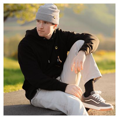 Felpa con cappuccio Burgtec Icon nera unisex