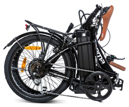 Bicicletta Elettrica Pieghevole di Passeggio, E-20'.2 Moma Bikes, Alluminio, SHIMANO 7V, Bat. Ion Litio 36V 16Ah