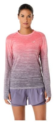 Maillot manches longues Asics Seamless Corail/Violet Femme