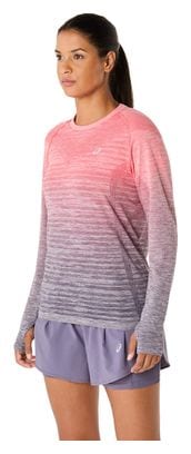 Maillot manches longues Asics Seamless Corail/Violet Femme