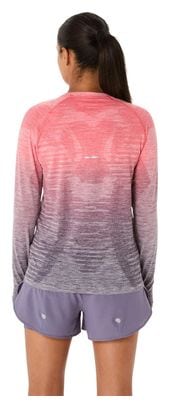 Maillot manches longues Asics Seamless Corail/Violet Femme