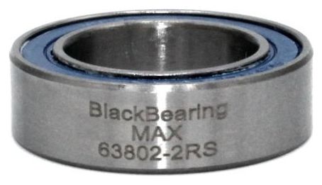 Black Bearing 63802 2RS Max 15 x 24 x 7 mm