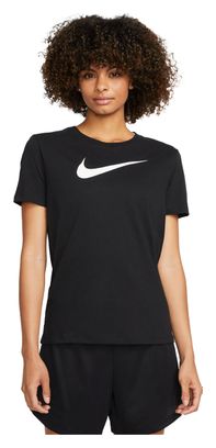 Camiseta de manga corta Nike Dri-Fit Swoosh para mujer Negro