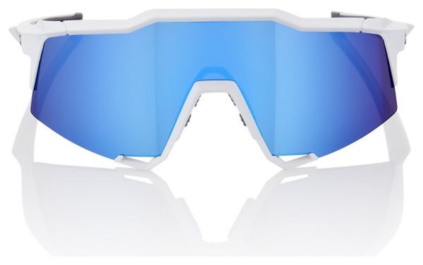 100% Sonnenbrille SPEEDCRAFT LL - Soft Tact Weiß - HiPER Blue Mirror