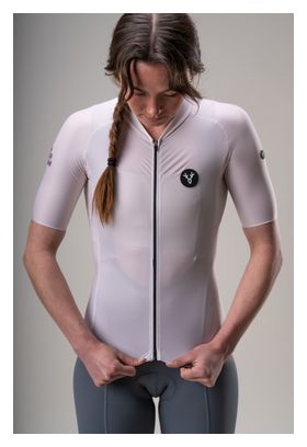 Camiseta de manga corta para mujer LeBram Training, color beige
