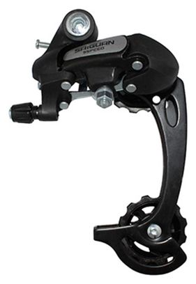 Derailleur p2r 9-8v. noir nine grande chape (compatibel Shimano jusqu'a 34dts)