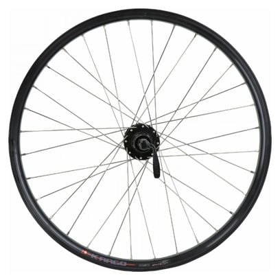 ROUE VTT 24  ARRIERE DOUBLE PAROI MOY SHIMANO M475 DISC 6TROUS CASSETTE 8-9-10V. RAYON INOX