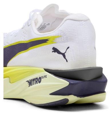 Zapatillas de running Puma Deviate Nitro Elite 4 Blanco/Amarillo Mujer