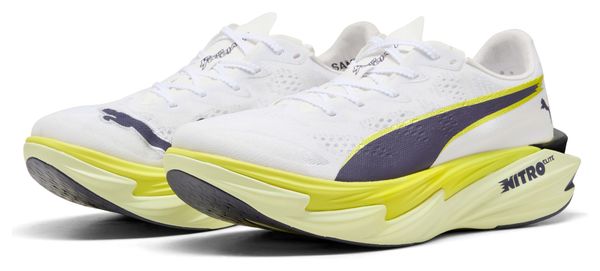 Zapatillas de running Puma Deviate Nitro Elite 4 Blanco/Amarillo Mujer