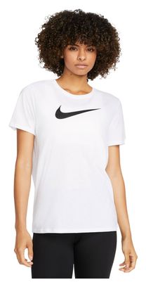 Camiseta de manga corta Nike Dri-Fit Swoosh Blanco para mujer