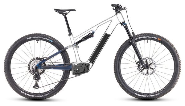 VTT Électrique Tout-Suspendu Cube AMS Hybrid One44 C:68X SLX 400X Shimano XT 12V 400 Wh 29'' Bleu Deepcobalt Violet 2024