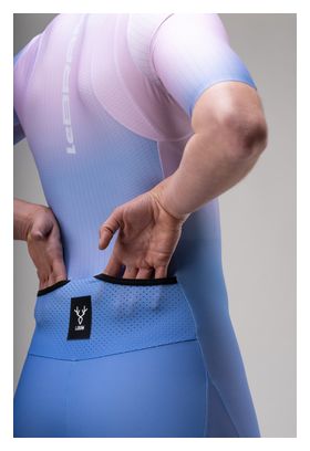 Traje triatlón para mujer LeBram Race para largas distancias, azul