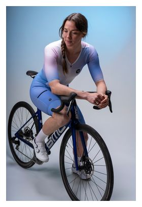 Traje triatlón para mujer LeBram Race para largas distancias, azul