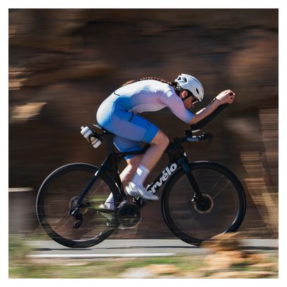 Traje triatlón para mujer LeBram Race para largas distancias, azul