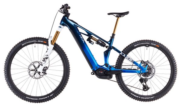 VTT Électrique Tout-Suspendu Cube Stereo Hybrid One77 HPC AT 800 Sram X0 Eagle AXS 12V 800 Wh 29''/27.5'' Bleu Actionteam 2025