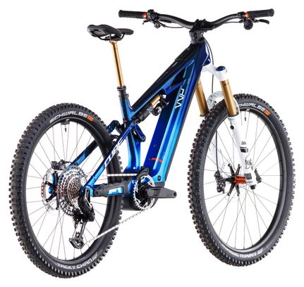 VTT Électrique Tout-Suspendu Cube Stereo Hybrid One77 HPC AT 800 Sram X0 Eagle AXS 12V 800 Wh 29''/27.5'' Bleu Actionteam 2025