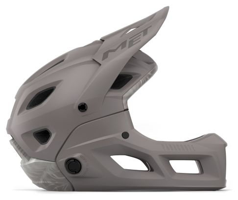 Casque avec Mentonnière Amovible Met Parachute MCR Mips Gris Mat