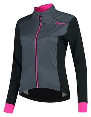 Veste Velo Hiver Rogelli Contenta - Femme - Gris/Noir/Rose