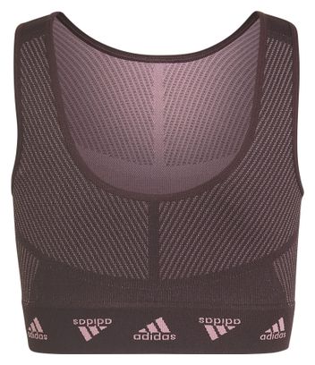 Débardeur d'entraînement court sans couture fille adidas Aeroknit