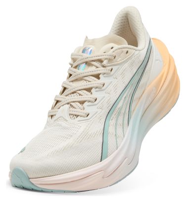 Chaussures Running Puma Deviate Nitro 4 Run Club Beige/Multicolore Femme
