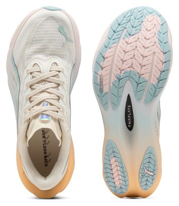 Chaussures Running Puma Deviate Nitro 4 Run Club Beige/Multicolore Femme