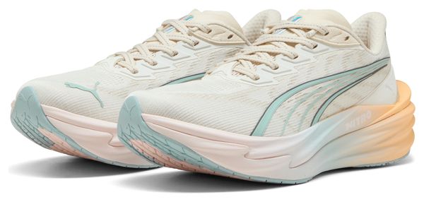 Chaussures Running Puma Deviate Nitro 4 Run Club Beige/Multicolore Femme
