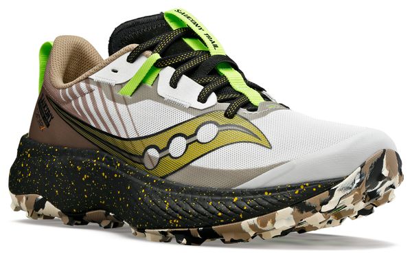 Saucony Endorphin Edge Trail Shoes White Brown Black