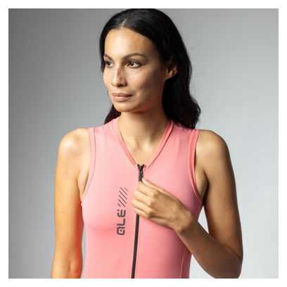 Ärmelloses Damen Trikot Alé Color Block Rosa