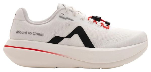 Mount To Coast C1 Pulse Laufschuhe für Damen, Weiß/Rot