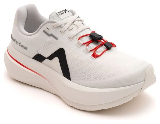 Mount To Coast C1 Pulse Laufschuhe für Damen, Weiß/Rot