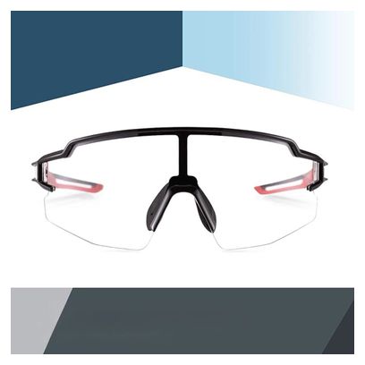 Lunettes de vélo photochromiques Rockbros 10173 UV400 - noir et rouge